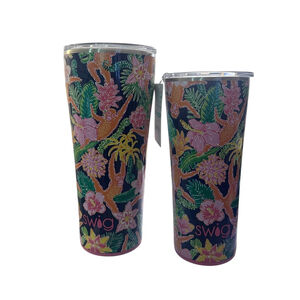 2 New Swig Life Tumblers, Jungle Gym, stainless steel, 32 and 22 oz